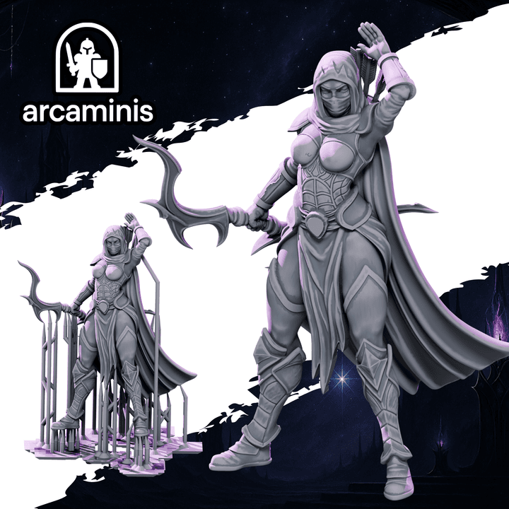 FREE FEMALE ELF ARCHER - DARK ELVES ELF ARMY - 32MM SCALE - FANTASY