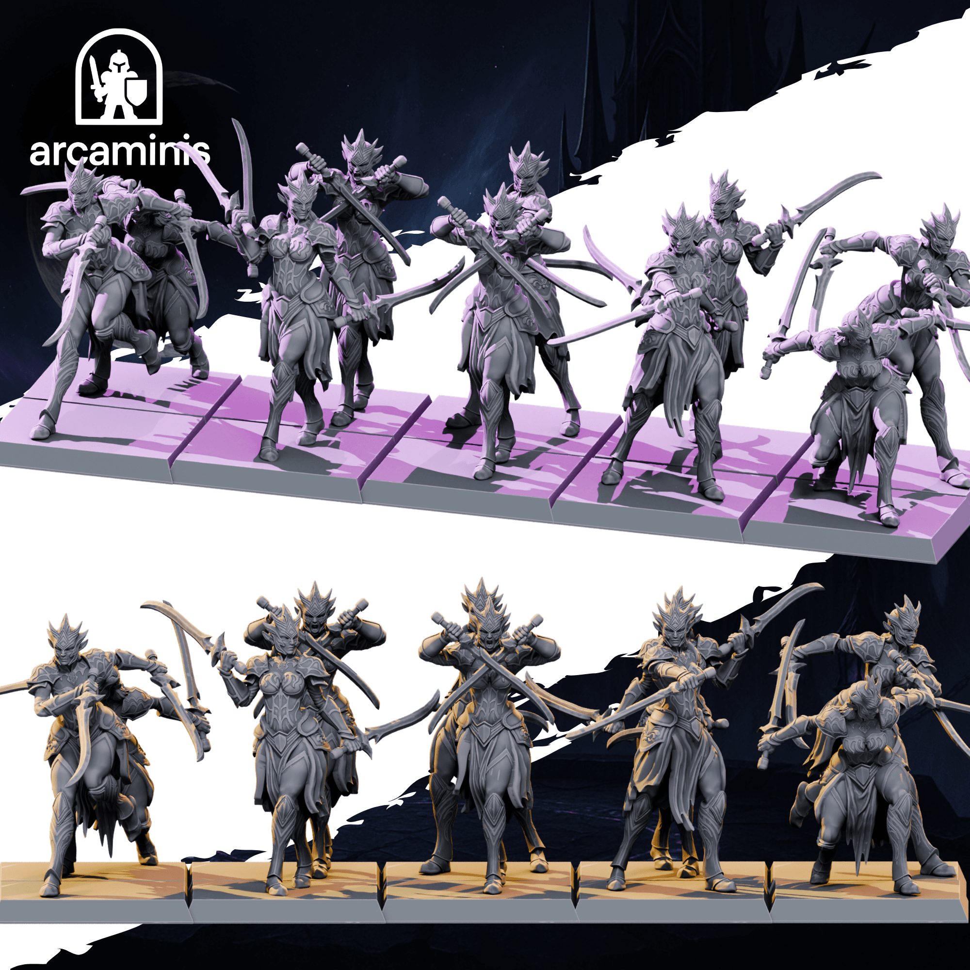 Female Dark Elf Swordsmen Unit  #2